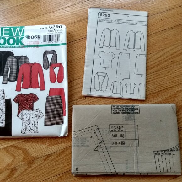 Skirt Top Cardigan Jacket Sewing Pattern Size 8-18 New Look 6290 UNCUT - Picture 7 of 9